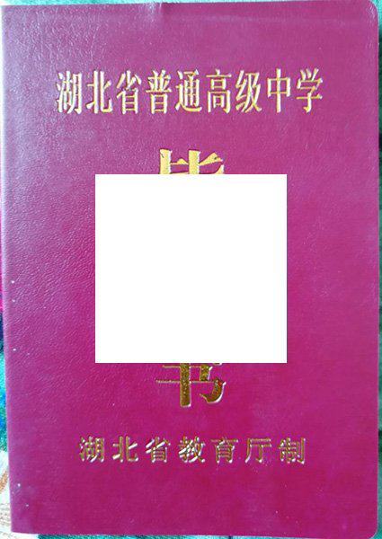 湖北省高中毕业证外壳